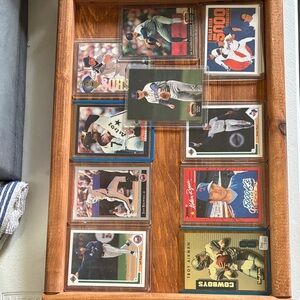 MLB and NFL Card Collection with protective sleeve Designs